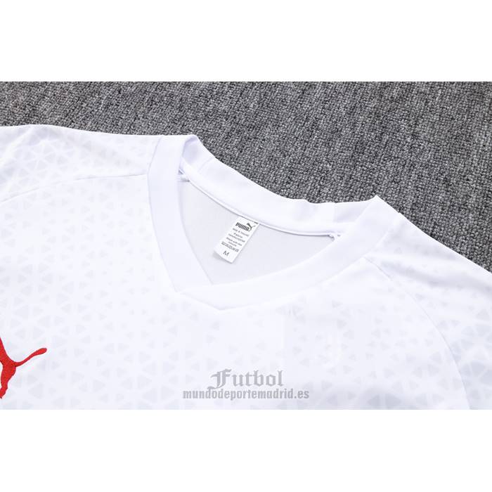 Chandal del AC Milan Manga Corta 2023-2024 Blanco - Pantalon Corto